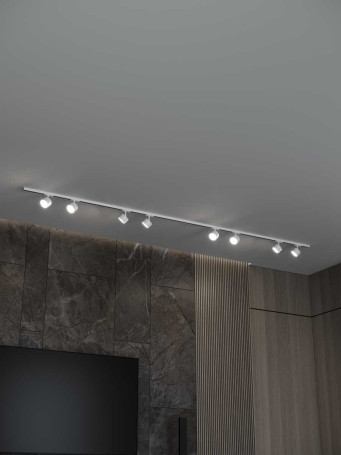 Накладная однофазная трековая система Hesby Lighting Skylite №13 со светильниками HSBL_kompl_S013_NI3W3K