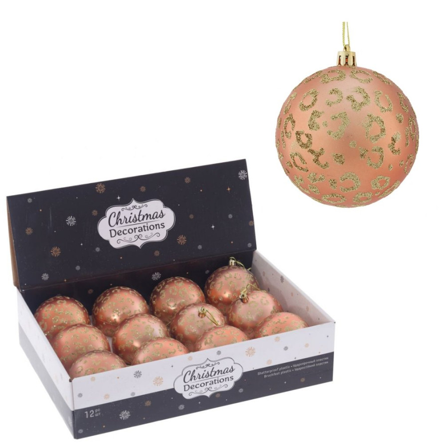 Набор из 12шт Украшение новогоднее &quot;Шар&quot;, D 8 см, L35 W27 H9 см