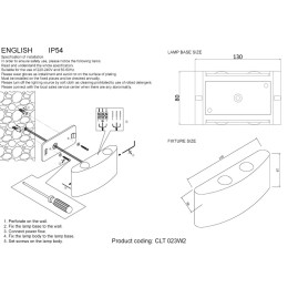 Уличный настенный светодиодный светильник Crystal Lux CLT 023W2 BL