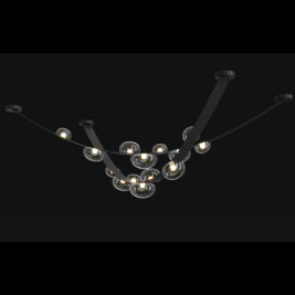 Подвесной светодиодный светильник Crystal Lux Bosque SP7 L3000 Black/Transparent