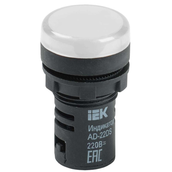 Лампа AD22DS(LED)матрица d=22мм белый 230В IEK BLS10-ADDS-230-K01