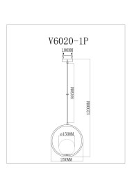 Светильник подвесной Moderli Barocco V11577-1P