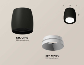 Комплект накладного светильника Ambrella light Techno Spot XS1142001 SBK/SWH черный песок/белый песок (C1142, N7030)