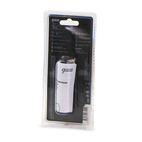 Ручной светодиодный фонарь Gauss аккумуляторный 178х38 100 лм GF207