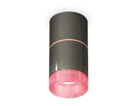 Комплект накладного светильника Ambrella light Techno Spot XS7403102 DCH/PI черный хром/розовый (C7403, A2073, C7403, N7193)