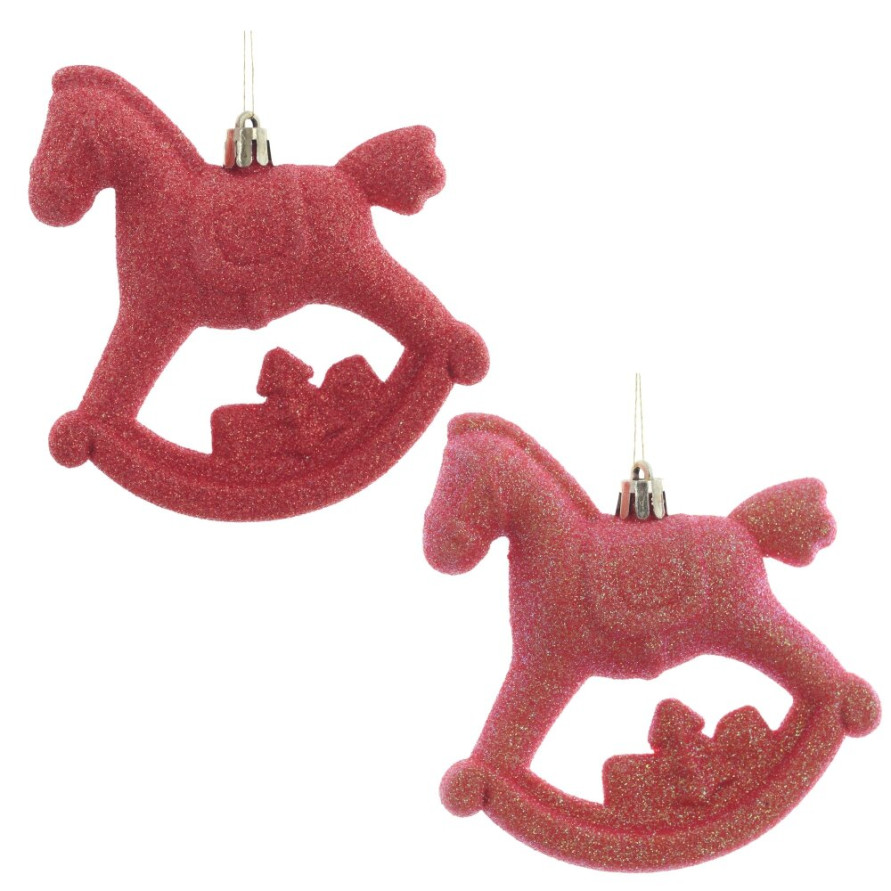 Набор из 2шт, Украшение новогоднее &quot;Лошадка&quot;, L11 W5 H10 см