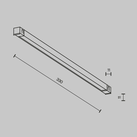 Трековый светильник Maytoni Technical EXILITY X Basis TR240-2-6W4K-B