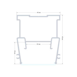 Профиль для натяжного потолка Apeyron 08-57
