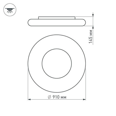 Потолочный светодиодный светильник Arlight Alt-Tor-BB910SW-120W Warm White 022751