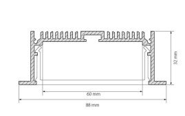 Профиль Arlight SL-LINIA88-F-2000 ANOD 019315