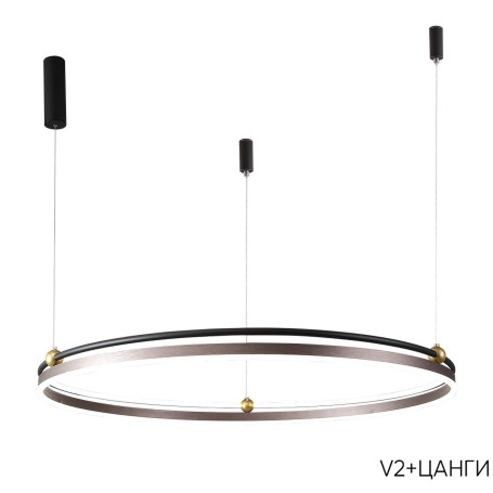 Подвесной светодиодный светильник Crystal Lux Fernando SP88W Led Coffee/Black
