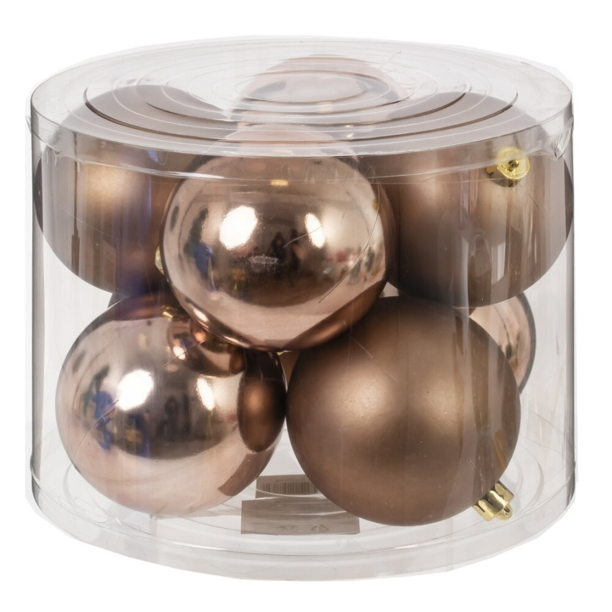 Набор из 8шт Украшение новогоднее &quot;Шар&quot;, D 10 см, L24 W24 H18,5 см