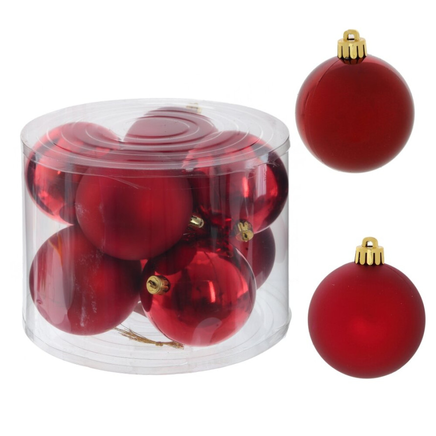 Набор из 8шт Украшение новогоднее &quot;Шар&quot;, D 10 см, L24 W24 H18,5 см