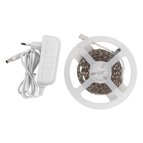 Лента светодиодная General GLS-5050-30-7.2-12-IP20-PRO-6-5-KIT готовый комплект 5м с адаптером