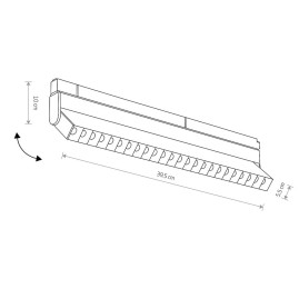 Трековый магнитный светильник Nowodvorski Focus Led Black 10151