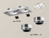 Комплект встраиваемого светильника Ambrella light Techno Spot XC7635003 SWH/PSL белый песок/серебро полированное (C7635, N7012)