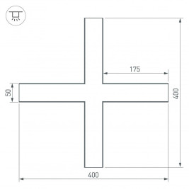 Коннектор X-образный Arlight SL-Line-5035 030118