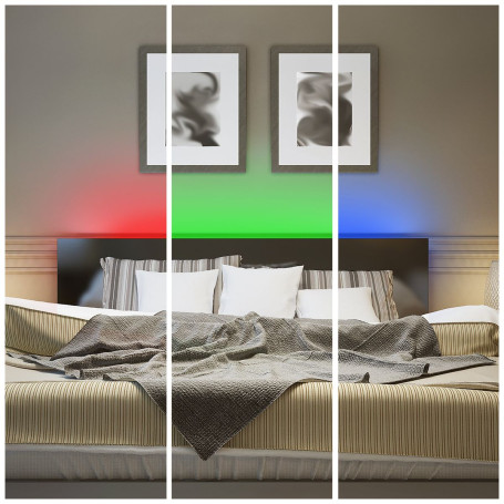 Светодиодная лента Apeyron 15W/m 60LED/m 5050SMD разноцветная/холодный белый 5M 00-336
