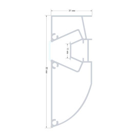 Профиль для натяжного потолка Apeyron 08-58