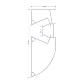 Профиль для натяжного потолка Apeyron 08-58