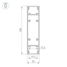 Профиль Arlight SL-Line-2522-2500 Black 033735