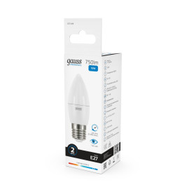 Лампа светодиодная Gauss E27 10W 6500K матовая 30230