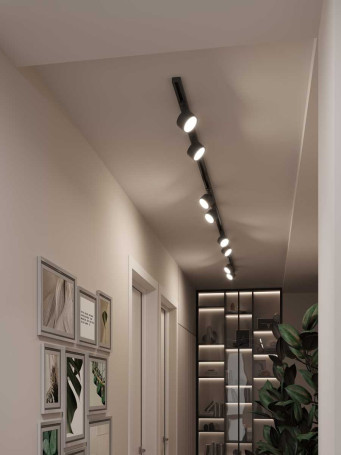 Накладная однофазная трековая система Hesby Lighting Skylite №13 со светильниками HSBL_kompl_S013_NI4B3K
