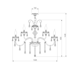 Подвесная люстра Bogates 125/10+5 Strotskis