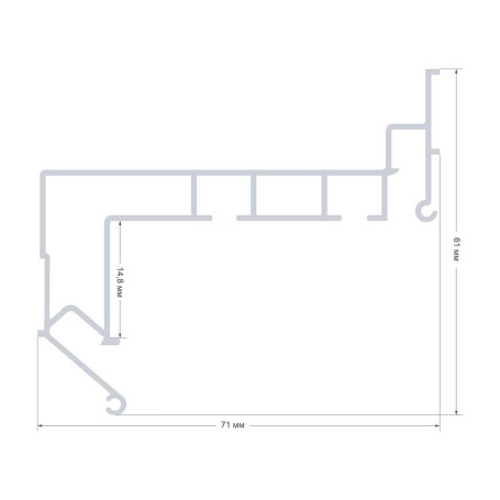 Профиль для натяжного потолка Apeyron 08-59