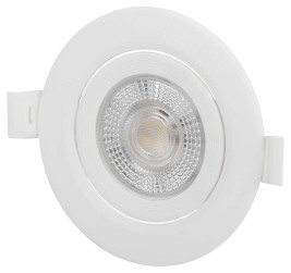 Светильник светодиодный встраиваемый ЭРА KL LED 25A-5 3K WH 5Вт 3000К круглый поворотный белый Б0068128