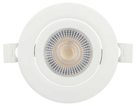 Светильник светодиодный встраиваемый ЭРА KL LED 25A-5 3K WH 5Вт 3000К круглый поворотный белый Б0068128