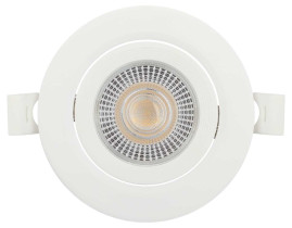 Светильник светодиодный встраиваемый ЭРА KL LED 25A-5 3K WH 5Вт 3000К круглый поворотный белый Б0068128