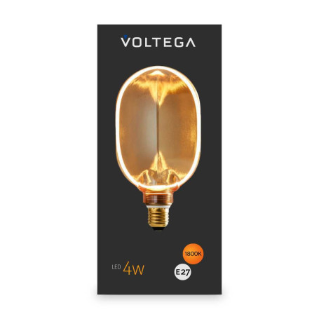 Лампа светодиодная филаментная Voltega 271 E27 4W 1800K желтая 8540