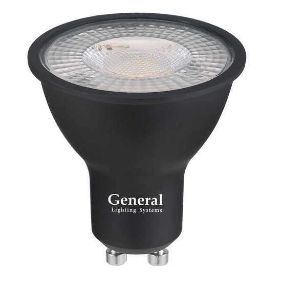 Лампа General GLDEN-MR16-DIF-15-230-GU10-6500 Черная Dif 30