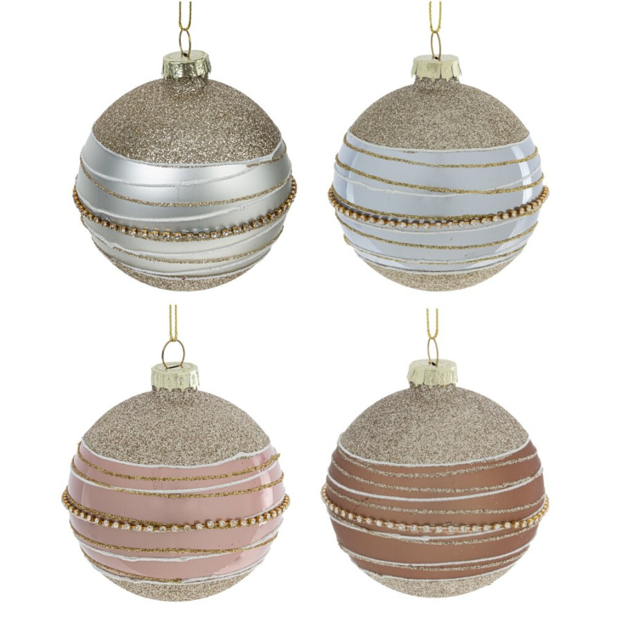 Набор из 12шт Украшение новогоднее &quot;Шар&quot;, D 8 см, L35 W25 H8,5 см