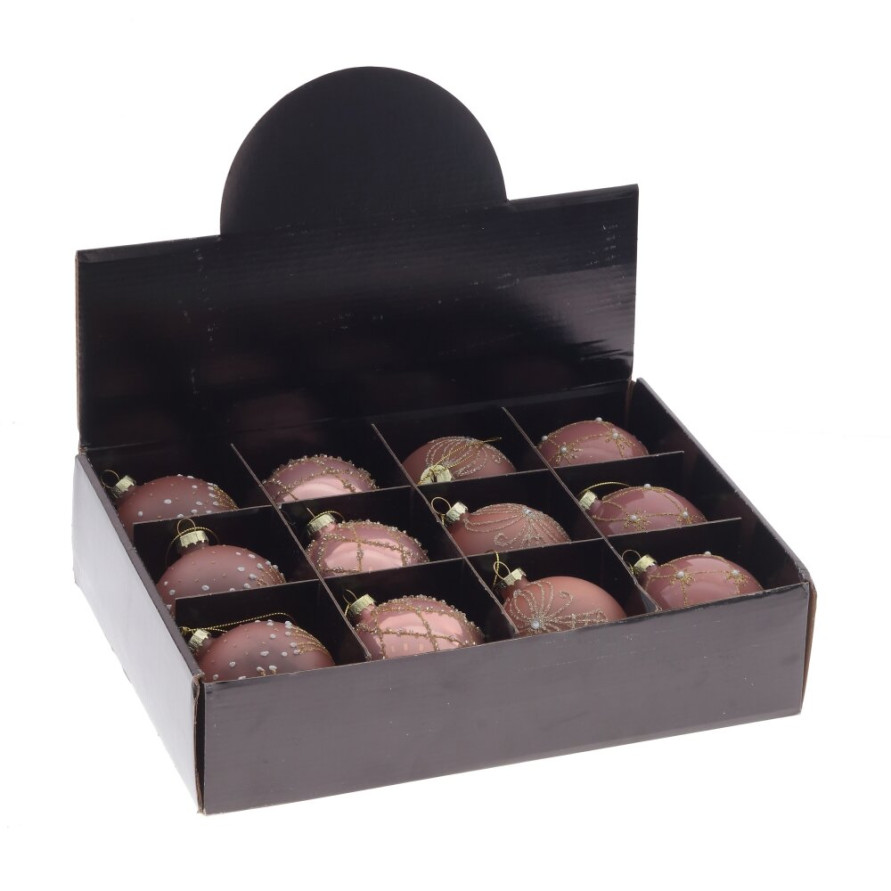 Набор из 12шт Украшение новогоднее &quot;Шар&quot;, D 8 см, L35 W25 H8,5 см