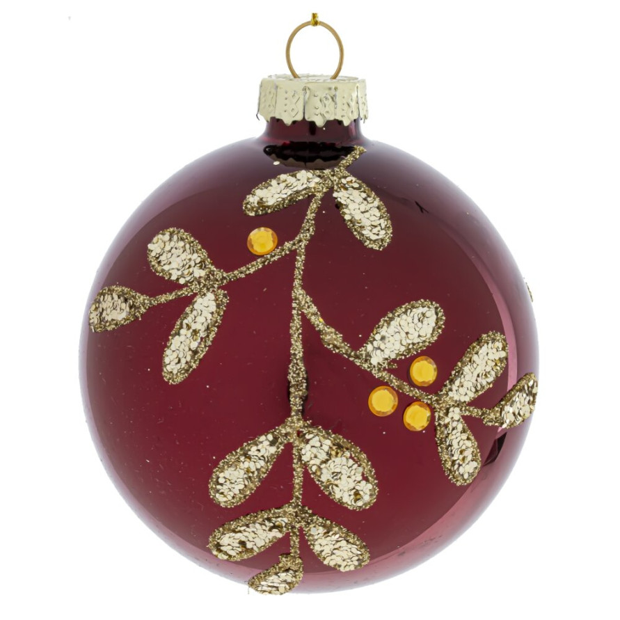 Набор из 12шт Украшение новогоднее &quot;Шар&quot;, D 8 см, L35 W25 H8,5 см