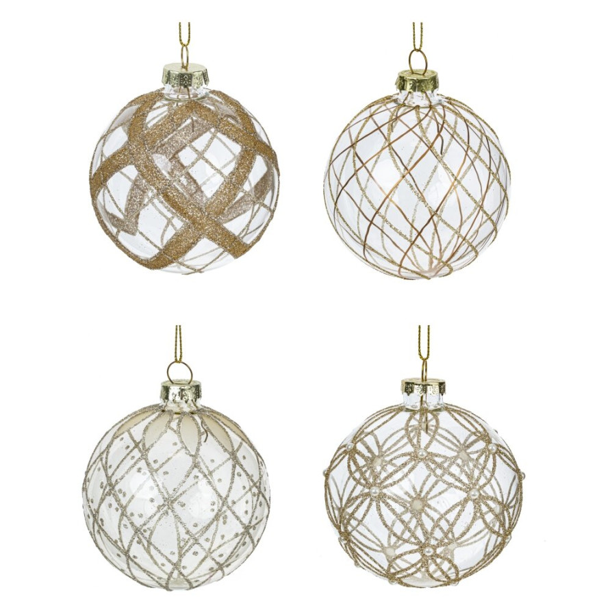 Набор из 12шт Украшение новогоднее &quot;Шар&quot;, D 8 см, L35 W25 H8,5 см