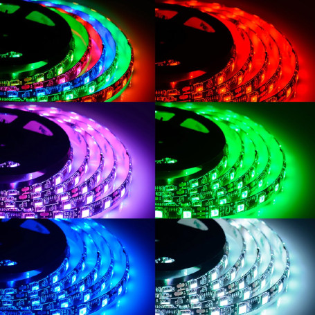 Светодиодная влагозащищенная лента Apeyron 14,4W/m 60Led/m 5050SMD разноцветная 2M 86ЦЛ