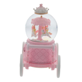 Фигурка декоративная &quot;Карусель&quot; в стекл шаре (муз, подсвет, вьюга, 2xAAA н/п), D8 см, L17 W9 H17 см