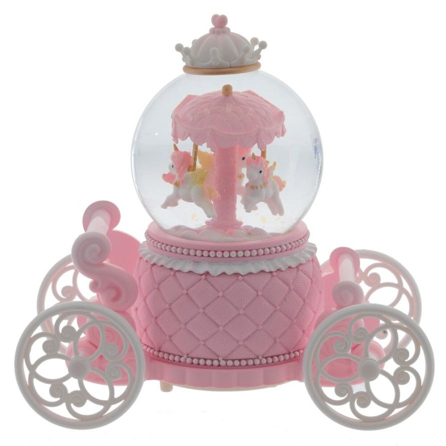 Фигурка декоративная &quot;Карусель&quot; в стекл шаре (муз, подсвет, вьюга, 2xAAA н/п), D8 см, L17 W9 H17 см