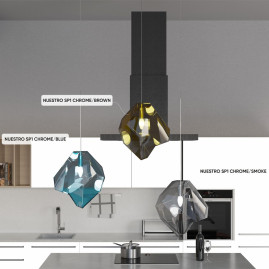 Подвесной светильник Crystal Lux NUESTRO SP1 CHROME/BLUE