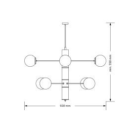 Подвесная люстра KUTEK MOOD Ultimo ULT-ZW-8(Z)