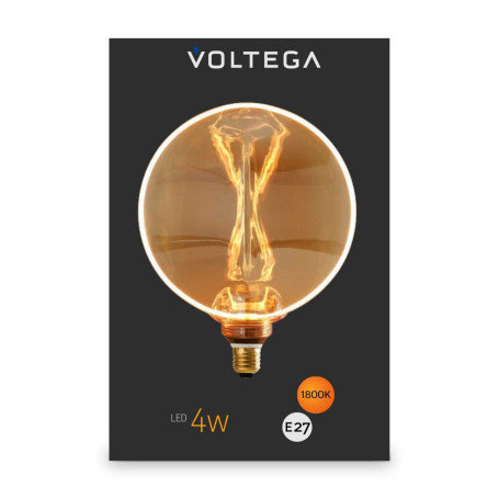 Лампа светодиодная филаментная Voltega 271 E27 4W 1800K желтая 8541