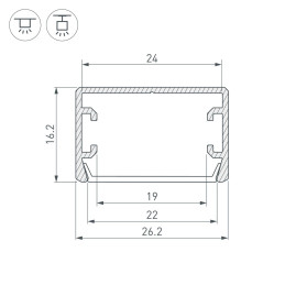 Профиль Arlight PLS-Lock-H16-SMT-3000 Anod 044805