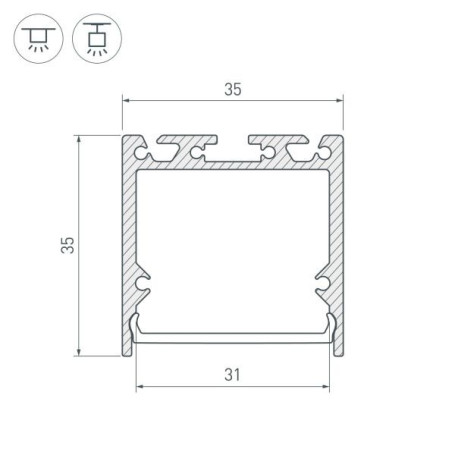 Профиль Arlight SL-Line-3535-3000 Anod 036196