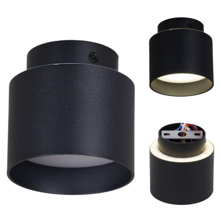 Потолочный светильник Reluce 53006-9.5-001IL GX53+LED3W BK