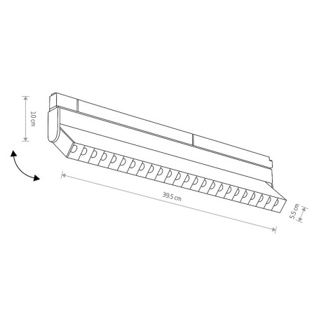 Трековый магнитный светильник Nowodvorski Focus Led Black 10645