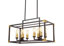 Подвесная люстра Lumina Deco Waldorf LDP 1140-8 BK+MD