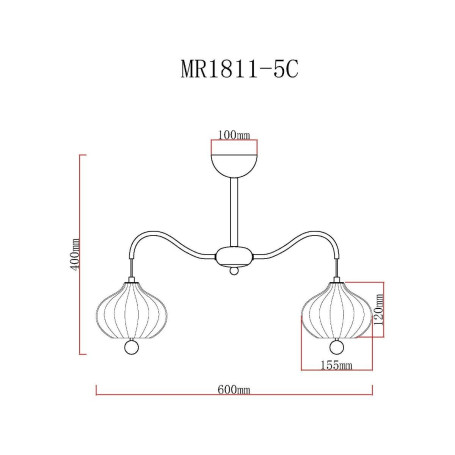 Потолочная люстра MyFar Katrin MR1811-5C